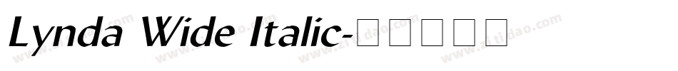 Lynda Wide Italic字体转换